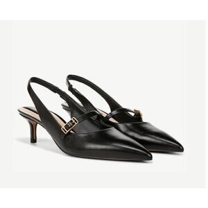 New Franco Sarto Khloe Slingback Leather Pump Black 7.5M
